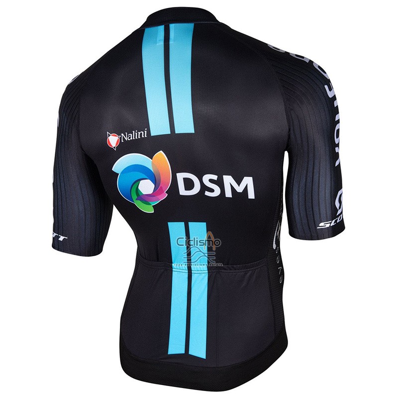 Team DSM Firmenich Ropa Ciclismo Culotte Corto 2023 Mangas Cortas APagado Azul
